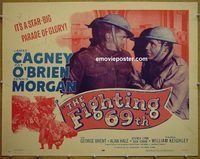 z249 FIGHTING 69TH half-sheet movie poster R56 James Cagney, Pat O'Brien