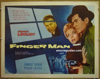 z250 FINGER MAN style B half-sheet movie poster '55 film noir