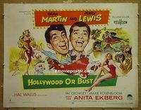 z350 HOLLYWOOD OR BUST half-sheet movie poster '56 Martin & Lewis!
