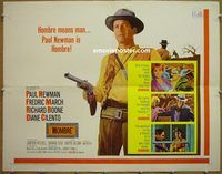 z351 HOMBRE half-sheet movie poster '66 Paul Newman, Fred March, Boone
