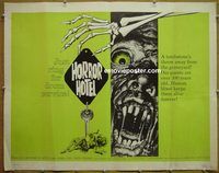 z356 HORROR HOTEL half-sheet movie poster '60 Christopher Lee