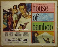 z362 HOUSE OF BAMBOO half-sheet movie poster '55 Sam Fuller, Japan!