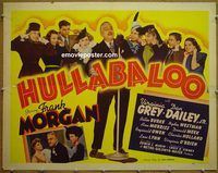 z372 HULLABALOO half-sheet movie poster '40 Frank Morgan, Virginia Grey