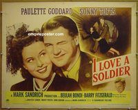z379 I LOVE A SOLDIER style A half-sheet movie poster '44 Goddard, Tufts