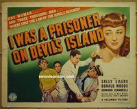 z383 I WAS A PRISONER ON DEVIL'S ISLAND half-sheet movie poster '41