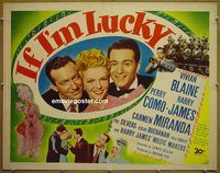 z385 IF I'M LUCKY half-sheet movie poster '46 Perry Como, Harry James