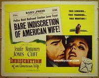 z390 INDISCRETION OF AN AMERICAN WIFE half-sheet movie poster '54 Clift