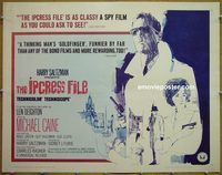 z396 IPCRESS FILE half-sheet movie poster '65 Michael Caine as a spy!