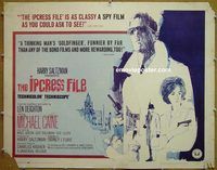 z397 IPCRESS FILE #1 half-sheet movie poster '65 Michael Caine as a spy!