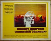 z411 JEREMIAH JOHNSON half-sheet movie poster '72 Robert Redford