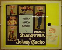 z414 JOHNNY CONCHO style B half-sheet movie poster '56 Frank Sinatra