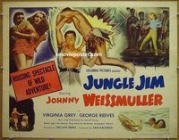 z422 JUNGLE JIM half-sheet movie poster '48 Johnny Weissmuller