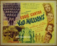 z429 KID MILLIONS half-sheet movie poster R40s Cantor, Sothern