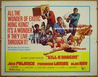 z430 KILL A DRAGON half-sheet movie poster '67 Jack Palance