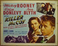 z432 KILLER MCCOY half-sheet movie poster '48 Mickey Rooney, Donlevy