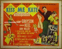 z439 KISS ME KATE style B half-sheet movie poster '53 Grayson, Keel