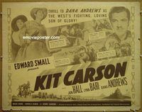 z441 KIT CARSON half-sheet movie poster R47 Jon Hall, Lynn Bari, Andrews
