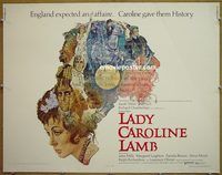 z448 LADY CAROLINE LAMB half-sheet movie poster '73 Sarah Miles