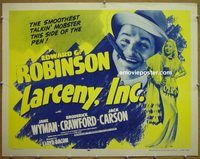 z456 LARCENY INC half-sheet movie poster R56 Edward G. Robinson, Wyman