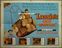 z457 LASSIE'S GREAT ADVENTURE half-sheet movie poster '63 June Lockhart