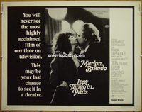 z461 LAST TANGO IN PARIS style C half-sheet movie poster R75 Marlon Brando