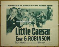 z482 LITTLE CAESAR half-sheet movie poster R54 Edward G. Robinson