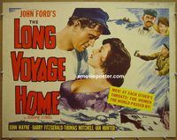 z492 LONG VOYAGE HOME half-sheet movie poster R48 John Wayne