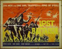 z495 LOST BATTALION half-sheet movie poster '61 AIP, World War II!
