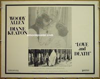 z497 LOVE & DEATH half-sheet movie poster '75 Woody Allen, Diane Keaton
