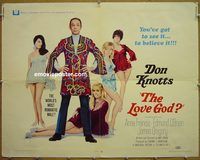 z498 LOVE GOD half-sheet movie poster '69 sexy Don Knotts!