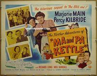 z503 MA & PA KETTLE half-sheet movie poster '49 Marjorie Main, Kilbride