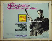 z505 MACHINE GUN McCAIN half-sheet movie poster '70 Cassavetes, Ekland