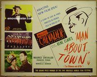 z509 MAN ABOUT TOWN style B half-sheet movie poster '48 Chevalier