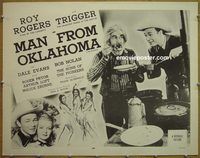 z513 MAN FROM OKLAHOMA half-sheet movie poster R54 Roy Rogers