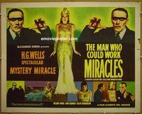 z520 MAN WHO COULD WORK MIRACLES #2 half-sheet movie poster R47 H.G. Wells