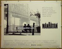 z524 MANHATTAN style B half-sheet movie poster '79 Woody Allen, Hemingway