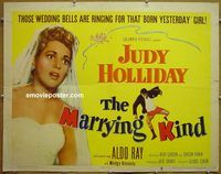 z528 MARRYING KIND half-sheet movie poster '52 Judy Holliday, Aldo Ray