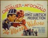 z536 MERRY WIDOW half-sheet movie poster R62 Maurice Chevalier