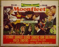 z552 MOONFLEET style B half-sheet movie poster '55 Fritz Lang, Granger