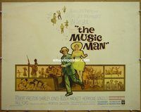 z563 MUSIC MAN half-sheet movie poster '62 Robert Preston, Shirley Jones