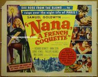 z572 NANA half-sheet movie poster R54 Anna Sten, Lionel Atwill