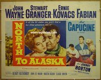 z588 NORTH TO ALASKA half-sheet movie poster '60 John Wayne, Granger