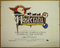 z589 NOSFERATU THE VAMPYRE half-sheet movie poster '79 Klaus Kinski