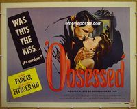 z590 OBSESSED style A half-sheet movie poster '51 Farrar, Fitzgerald