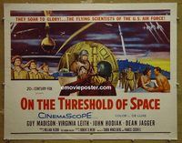 z600 ON THE THRESHOLD OF SPACE half-sheet movie poster '56 Air Force!