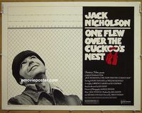 z602 ONE FLEW OVER THE CUCKOO'S NEST half-sheet movie poster '75