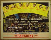 z619 PARADINE CASE rare style B half-sheet movie poster '48 Hitchcock, Peck