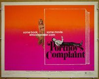 z640 PORTNOY'S COMPLAINT half-sheet movie poster '72 Richard Benjamin