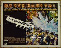 z641 POSEIDON ADVENTURE half-sheet movie poster '72 Gene Hackman