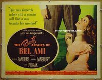 z651 PRIVATE AFFAIRS OF BEL AMI style B half-sheet movie poster '47 Sanders